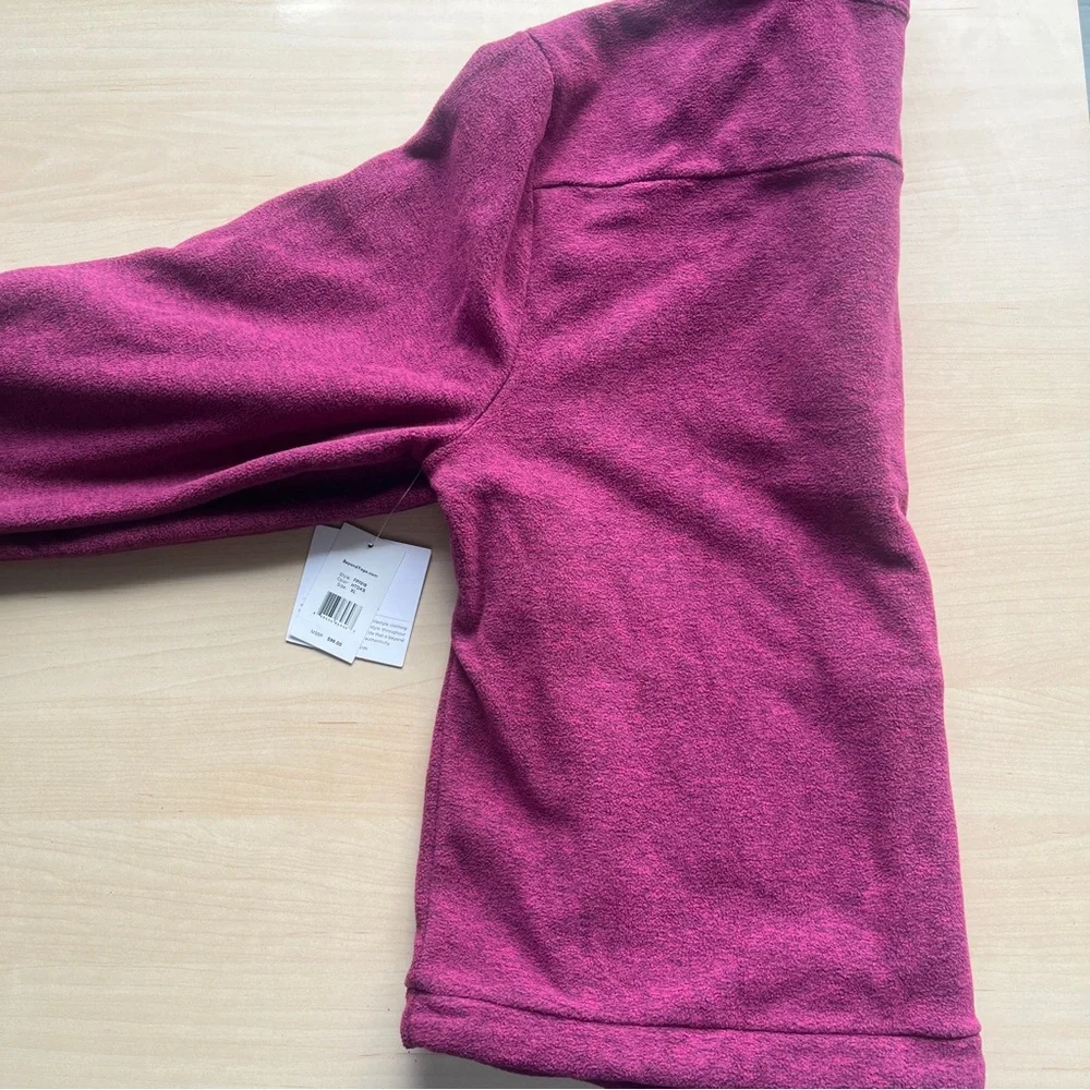 NWT Beyond Yoga New Terrain Pullover XL Heather Dark Beet Activewear Sweatshirt - Picture 10 of 11